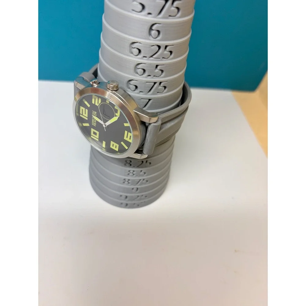 Kenneth Cole Reaction Mens Watch Silicone Strap Neon Yellow Black Need Battery